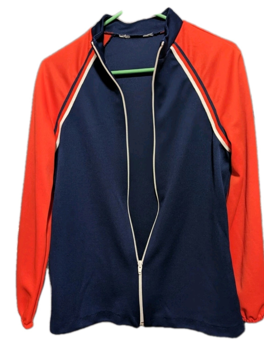 Vintage 70s Polyester track suit Jogger Jacket Groovy   Athletic Unisex L/XL